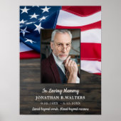 Amerikaanse vlag Patriottisch herdenkingsfoto Fune Poster (Voorkant)