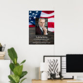 Amerikaanse vlag Patriottisch herdenkingsfoto rouw Poster (Thuiskantoor)