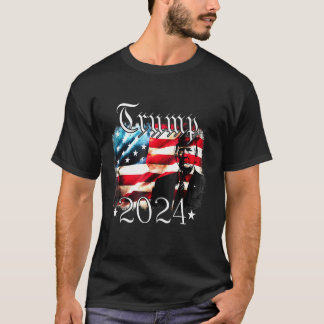  Amerikaanse Vlag Patriottisch Juli 4 Donald TR T-shirt