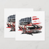 Amerikaanse Vlag Patriottisch  Kaart (Voorkant / Achterkant)