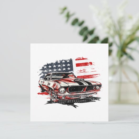 Amerikaanse Vlag Patriottisch  Kaart (Staand voorkant)