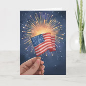 Amerikaanse Vlag Patriottisch Kaart (Voorkant)