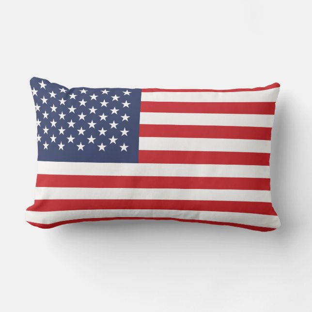 Amerikaanse Vlag Patriottisch Kussen (Voorkant)