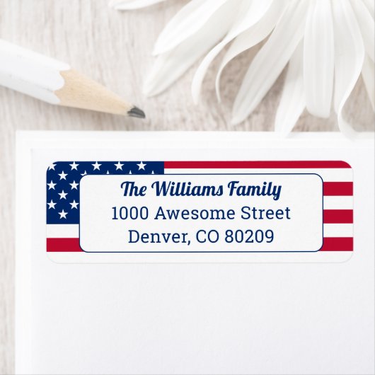 Amerikaanse vlag: Patriottisch land, Amerikaans vl Etiket (Insitu)