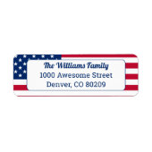 Amerikaanse vlag: Patriottisch land, Amerikaans vl Etiket (Voorkant)