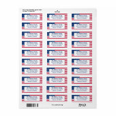 Amerikaanse vlag: Patriottisch land, Amerikaans vl Etiket (Full Sheet)