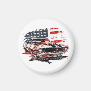 Amerikaanse Vlag Patriottisch  Magneet
