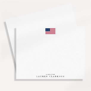 Amerikaanse Vlag Patriottisch Minimalistisch Wit 4 Kaart