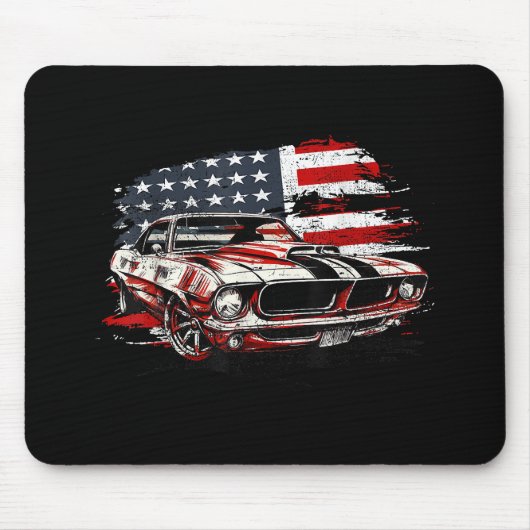 Amerikaanse Vlag Patriottisch Muismat (Voorkant)