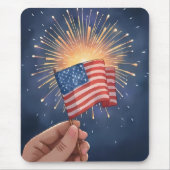 Amerikaanse Vlag Patriottisch Muismat (Voorkant)