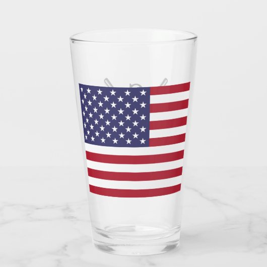 Amerikaanse vlag patriottisch ontwerp glas (Achterkant)