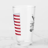 Amerikaanse vlag patriottisch ontwerp glas (Rechts)