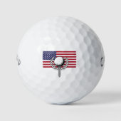 Amerikaanse Vlag Patriottisch Ontwerp Golfballen (Voorkant)