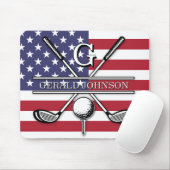 Amerikaanse Vlag Patriottisch Ontwerp Muismat (Met muis)