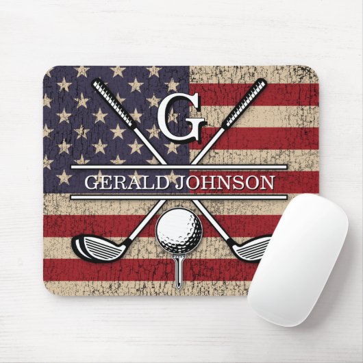 Amerikaanse Vlag Patriottisch Ontwerp Muismat (Met muis)