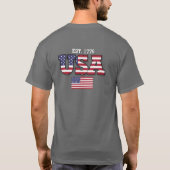 Amerikaanse Vlag Patriottisch Ontwerp T-shirt (Achterkant)
