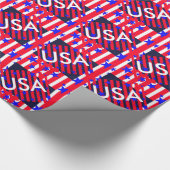 Amerikaanse vlag Patriottisch op 4 juli Cadeaupapier (Hoek)