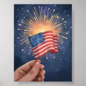 Amerikaanse Vlag Patriottisch Poster (Voorkant)