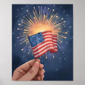 Amerikaanse Vlag Patriottisch Poster (Voorkant)