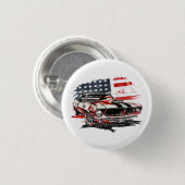 Amerikaanse Vlag Patriottisch  Ronde Button 3,2 Cm (Voorkant /achterkant)