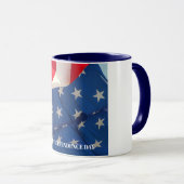 Amerikaanse Vlag Patriottisch Rood Wit Blauw Custo Mok (Voorkant rechts)