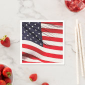 Amerikaanse vlag patriottisch servet (Insitu)