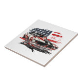 Amerikaanse Vlag Patriottisch Tegeltje (Zijkant)
