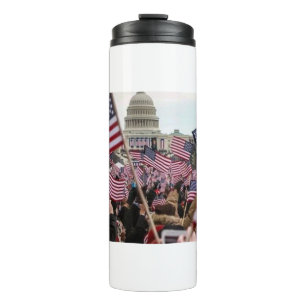Amerikaanse Vlag Patriottisch USA Capitool Vrijhei Thermosbeker