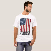 Amerikaanse Vlag Patriottisch Vector T-shirt Desi  (Voorkant volledig)