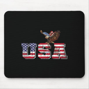 Amerikaanse Vlag Patriottische 4e Juli Adelaar Voo Muismat