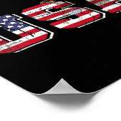 Amerikaanse Vlag Patriottische 4e Juli Adelaar Voo Poster (Hoek)
