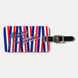 Amerikaanse Vlag Patriottische 4e Juli, Strepen Bagagelabel