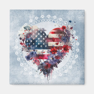 Amerikaanse vlag patriottische 4th Juli onafhankel Magneet