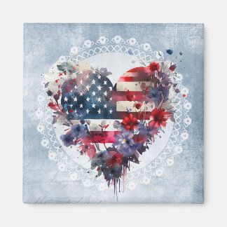 Amerikaanse vlag patriottische 4th Juli onafhankel Magneet