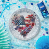 Amerikaanse vlag patriottische 4th Juli onafhankel Papieren Bordje (Feest)