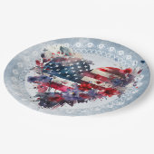 Amerikaanse vlag patriottische 4th Juli onafhankel Papieren Bordje (Gekanteld)