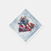 Amerikaanse vlag patriottische 4th Juli onafhankel Servet (Hoek)