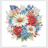Amerikaanse vlag patriottische 4th Juli onafhankel Sticker (Vel)
