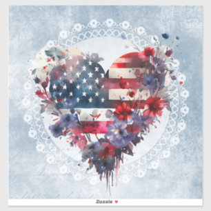 Amerikaanse vlag patriottische 4th Juli onafhankel Sticker
