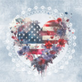 Amerikaanse vlag patriottische 4th Juli onafhankel Sticker (Voorkant)