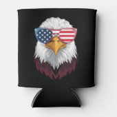 Amerikaanse vlag Patriottische adelaar 4 juli Blikjeskoeler (Voorkant)