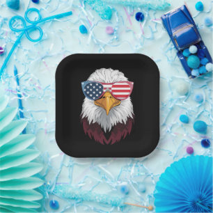 Amerikaanse Vlag Patriottische Adelaar 4 juli Papieren Bordje