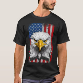 Amerikaanse vlag Patriottische adelaar 4 juli T-shirt