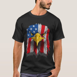 Amerikaanse vlag Patriottische adelaar 4 juli T-shirt