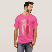 Amerikaanse vlag Patriottische Amerikaanse bowler T-shirt (Voorkant volledig)