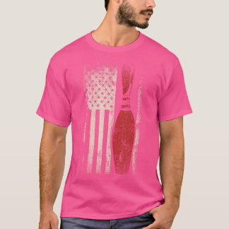 Amerikaanse vlag Patriottische Amerikaanse bowler T-shirt