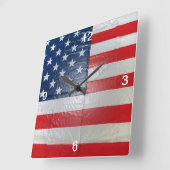 Amerikaanse vlag Patriottische Beauty  Vierkante Klok (Hoek)