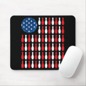 Amerikaanse vlag - Patriottische Bowler & Bowling Muismat (Met muis)