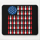 Amerikaanse vlag - Patriottische Bowler & Bowling Muismat (Voorkant)