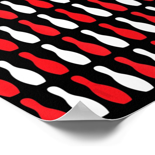 Amerikaanse vlag - Patriottische Bowler & Bowling Poster (Hoek)